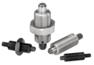 Spine di posizione in acciaio o acciaio inox senza collare, con perno filettato - inch Spine di posizione in acciaio o acciaio inox senza collare, con perno filettato - inch