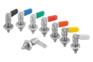 Perno d'arresto con leva acciaio inox con battuta Perno d'arresto con leva acciaio inox con battuta