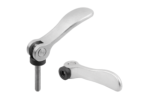 Leve eccentriche in acciaio inox con filettatura interna e esterna, rondella di pressione in plastica e vite prigioniera in acciaio inox - inch Leve eccentriche in acciaio inox con filettatura interna e esterna, rondella di pressione in plastica e vite prigioniera in acciaio inox - inch