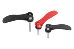 Leva eccentrica regolabile in plastica con filettatura esterna, rondella di pressione in plastica-metallo e vite prigioniera in acciaio o acciaio inox - inch Leva eccentrica regolabile in plastica con filettatura esterna, rondella di pressione in plastica-metallo e vite prigioniera in acciaio o acciaio inox - inch