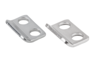 Ganci di riscontro per chiusure a leva con staffa a molla, forza fino a 500N Ganci di riscontro per chiusure a leva con staffa a molla, forza fino a 500N