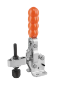 Ginocchiera di serraggio rapido verticale con piede orizzontale e mandrino pressore regolabile Ginocchiera di serraggio rapido verticale con piede orizzontale e mandrino pressore regolabile