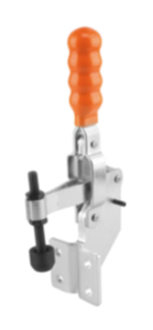Ginocchiera di serraggio rapido verticale con base ad angolo e mandrino pressore fisso Ginocchiera di serraggio rapido verticale con base ad angolo e mandrino pressore fisso