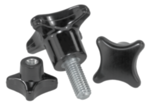 Pomelli a croce simili a DIN 6335, parti metalliche in acciaio inox Pomelli a croce simili a DIN 6335, parti metalliche in acciaio inox