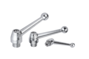Leva di serraggio in acciaio inox, lucidata elettroliticamente, con filettatura interna, inserto filettato in acciaio inox Leva di serraggio in acciaio inox, lucidata elettroliticamente, con filettatura interna, inserto filettato in acciaio inox