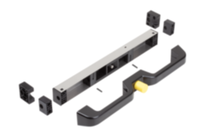 Griffe Stahl mit Verriegelungseinheit Griffe Stahl mit Verriegelungseinheit