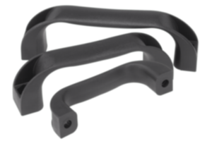 Maniglie a staffa in plastica, resistenti alle alte temperature, montaggio dal lato di comando Maniglie a staffa in plastica, resistenti alle alte temperature, montaggio dal lato di comando