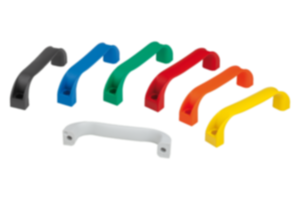 Maniglie a staffa in plastica, montaggio dal lato di comando Maniglie a staffa in plastica, montaggio dal lato di comando