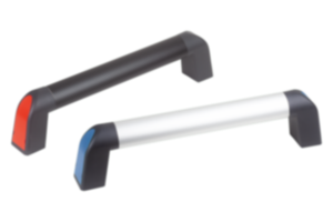 Maniglie tubolari Bighand in alluminio con supporti laterali in plastica Maniglie tubolari Bighand in alluminio con supporti laterali in plastica