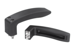 Maniglie a staffa in plastica avvitabili su un lato Maniglie a staffa in plastica avvitabili su un lato