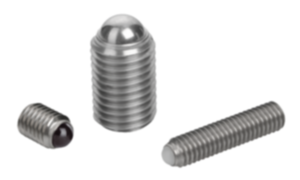 Viti di pressione a sfera senza testa, acciaio inox con sfera piena Viti di pressione a sfera senza testa, acciaio inox con sfera piena