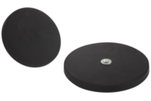 Magneti con filettatura interna (magneti piatti) in NdFeB, con rivestimento protettivo in gomma Magneti con filettatura interna (magneti piatti) in NdFeB, con rivestimento protettivo in gomma