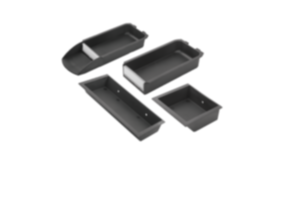 Contenitori portaminuteria in plastica per scanalatura profilo tipo I, scanalatura profilo tipo B e profilo di aggancio  Contenitori portaminuteria in plastica per scanalatura profilo tipo I, scanalatura profilo tipo B e profilo di aggancio