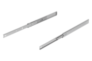 Guide telescopiche in acciaio per il montaggio laterale, estrazione parziale, capacità di carico fino a 65 kg Guide telescopiche in acciaio per il montaggio laterale, estrazione parziale, capacità di carico fino a 65 kg