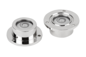 Bullseye levels in frame, to screw on Bullseye levels in frame, to screw on