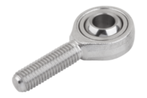 Teste a snodo con cuscinetto radente filettatura esterna, acciaio inox, DIN ISO 12240-1, prive di manutenzione Teste a snodo con cuscinetto radente filettatura esterna, acciaio inox, DIN ISO 12240-1, prive di manutenzione
