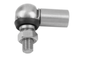 Snodi angolari acciaio inox analoghi a DIN 71802 forma CS con tappo di tenuta  Snodi angolari acciaio inox analoghi a DIN 71802 forma CS con tappo di tenuta