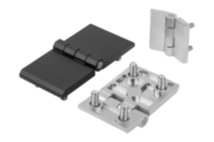 Hinges die-cast zinc with fastening screws Hinges die-cast zinc with fastening screws