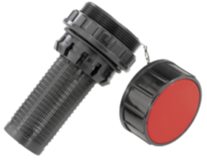 Bocchettone di riempimento in plastica con dado di fissaggio Bocchettone di riempimento in plastica con dado di fissaggio