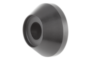 Rondelle terminali in alluminio, coniche, per maniglie a staffa rotonde Rondelle terminali in alluminio, coniche, per maniglie a staffa rotonde