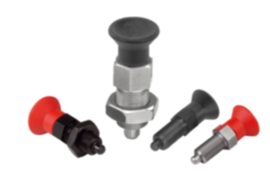 Arretierbolzen Stahl oder Edelstahl mit Kunststoff-Pilzgriff - inch Arretierbolzen Stahl oder Edelstahl mit Kunststoff-Pilzgriff - inch