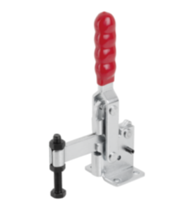 Ginocchiera di serraggio rapido verticale con piede orizzontale e mandrino pressore fisso Ginocchiera di serraggio rapido verticale con piede orizzontale e mandrino pressore fisso