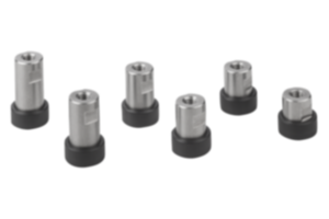 Clamp elements adjustable for toggle clamp with force sensor Clamp elements adjustable for toggle clamp with force sensor