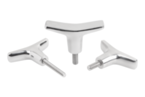 Maniglie a T in acciaio inox con filettatura esterna per rondella di tenuta e di supporto Hygienic USIT® di Freudenberg Process Seals Maniglie a T in acciaio inox con filettatura esterna per rondella di tenuta e di supporto Hygienic USIT® di Freudenberg Process Seals