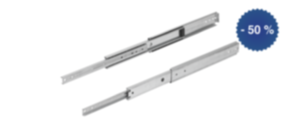 Teleskopschienen Stahl für Seitenmontage, Vollauszug, Tragkraft bis 136 kg Teleskopschienen Stahl für Seitenmontage, Vollauszug, Tragkraft bis 136 kg
