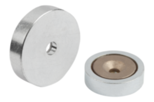 Magneti con foro svasato (magneti piatti) in SmCo