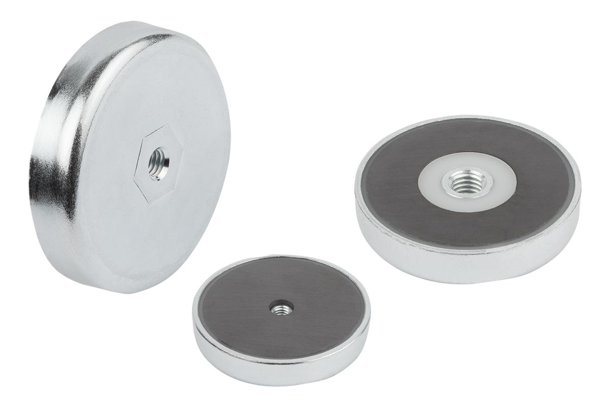 Magneti con filetto interno (magneti piatti) in ferrite dura