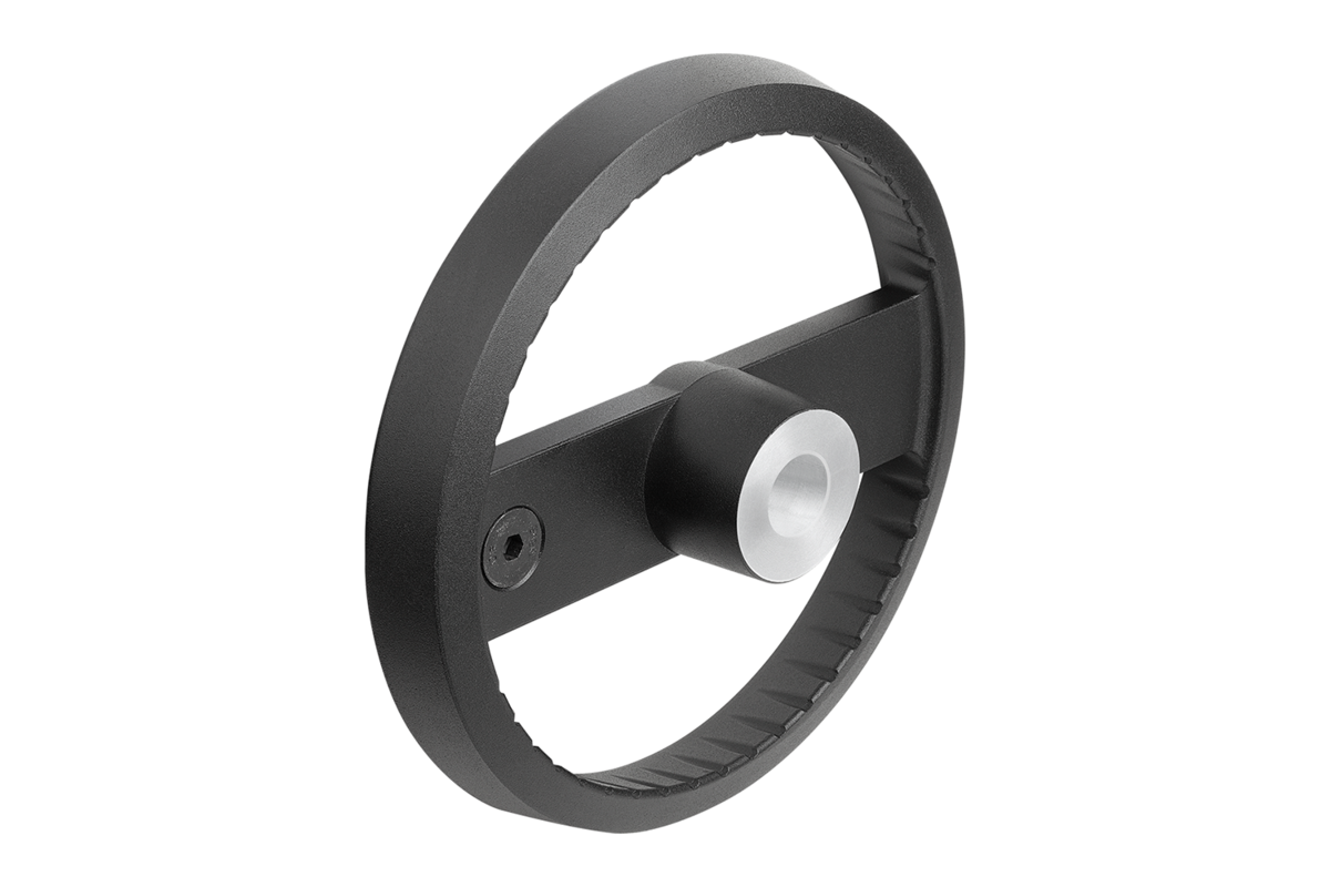 Volantino Nero Per Fresatrice - Diametro 100 Mm, Foro 12 Mm, Maniglia Rimovibile - Foto 4