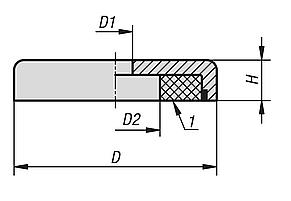 Magneti con foro cilindrico (magneti piatti) in SmCo con alloggiamento in acciaio inox